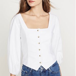 ROLLA'S White Button-Up Blouse